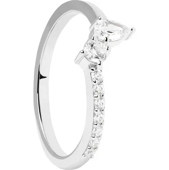 Prsten PDPAOLA Krásný stříbrný prsten se zirkony Ava Essentials AN02-863 54 mm + 2 měsíce na vrácení zboží