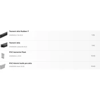 Hahn Steel Kotvení vrchní SL sklo těsnění, pro sklo 25,52mm V délce (m): 2,5 m