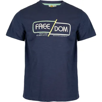 Pánské tričko Pánské tričko Freedom Roadsign Australia tmavě modré Barva: Modrá, Velikost: 3XL