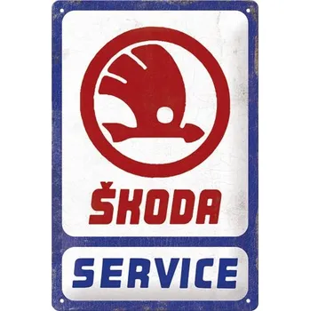 Plechová cedule Postershop Plechová cedule: Skoda - Service - 20x30 cm