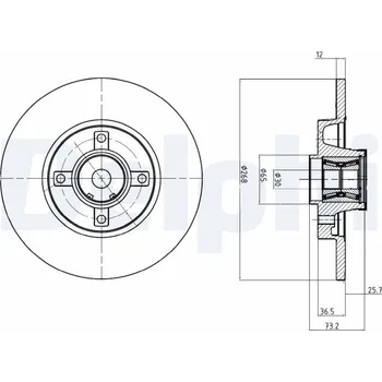 Brzdový kotouč Brzdový kotouč DELPHI BG9053RSC