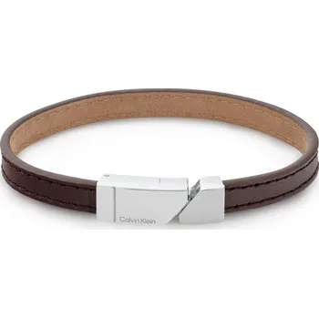 Šperk Calvin Klein Pánský náramek z hnědé kůže Electric 35100003 + 2 měsíce na vrácení zboží