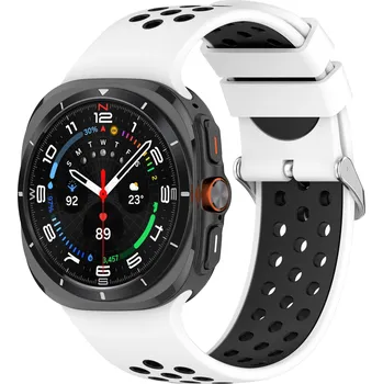 Chytré hodinky Dvojbarevný řemínek pro Samsung Galaxy Watch Ultra Barva: Bílo-Černý