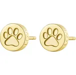 S'Agapõ Krásné pozlacené ocelové náušnice tlapky CLICK SCK61 + 2 měsíce na vrácení zboží