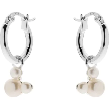 Náušnice Disney Slušivé stříbrné kruhy s perlami ES00034SMAL.CS + 2 měsíce na vrácení zboží