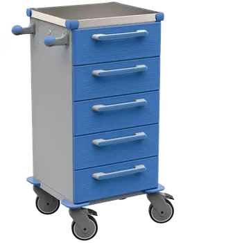 TINY 153 N vozík zdravotnický, plast ABS, modrá