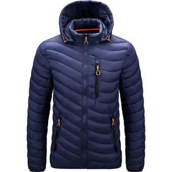 Pánský zimní kabát Pánská zimní bunda ND822 Barva: Tmavě Modrá, Velikost: 5XL