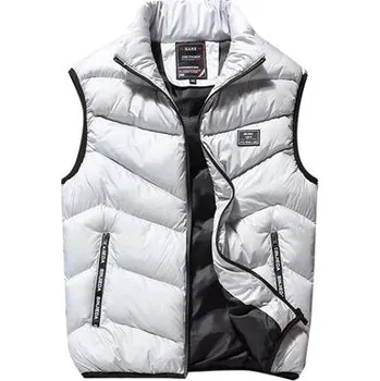 Pánský zimní kabát Pánská vesta DIMU261 Barva: Bílá, Velikost: 4XL