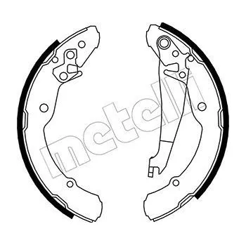 Brzdová čelist Sada brzdových čelistí METELLI 53-0379