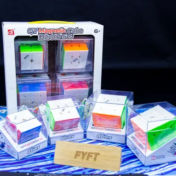 Hlavolam Magnetický cubing dárkový set 2x2-5x5 MS pro začátečníky i pokročilé