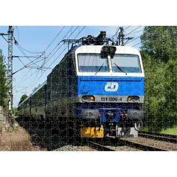 Puzzle Puzzle s lokomotivou 151 006-4 120 dílků (foto puzzle vlak lokomotiva )