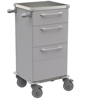 TINY 152 N vozík zdravotnický, plast ABS, šedá