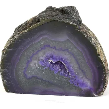 Přírodní kámen Achát fialový geoda s dutinou 272g (Brazílie)