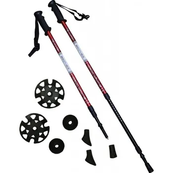 Trekingová hůl hole trekingové červené s příslušenstvím