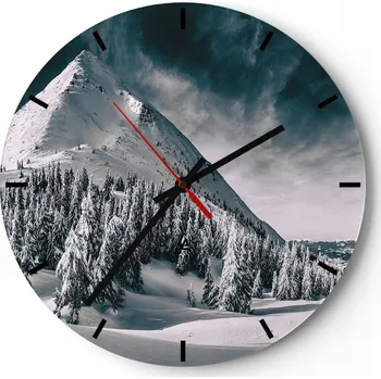 Hodiny Nástěnné hodiny do kuchyně 30x30 Krajina Skleněné hodiny do obýváku Tiché