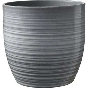 Květináč Keramický květináč Bergamo 24 cm světle šedý