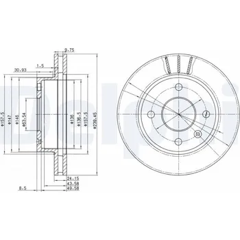 Brzdový kotouč Brzdový kotouč DELPHI BG2367