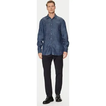 Pánská košile Guess Košile M5RH22 WFKE0 Tmavomodrá Regular Fit XXL