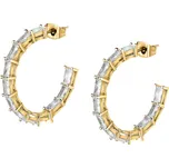 Morellato Třpytivé pozlacené náušnice kruhy Baguette SAVP04 + 2 měsíce na vrácení zboží