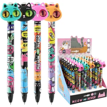 Pero gelové /gumovací JUNIOR Meow 0,5 mm - modrá náplň