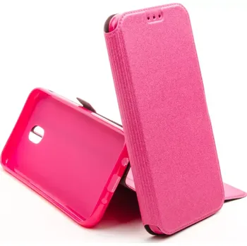 Pouzdro na mobilní telefon Pouzdro Book Flexi Pocket Samsung Galaxy J7 2017 J730 Růžové
