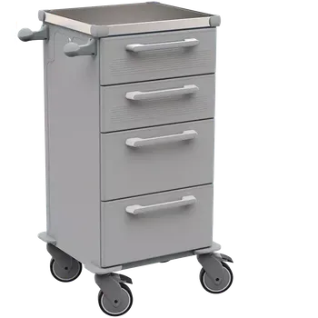 TINY 151 N vozík zdravotnický, plast ABS, šedá