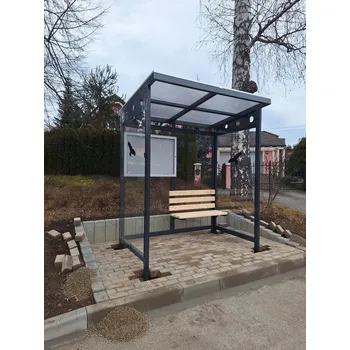 Přístřešek na auto Autobusová zastávka Atlanta - Bezpečnostní sklo, Vitrína: Ne, 2m