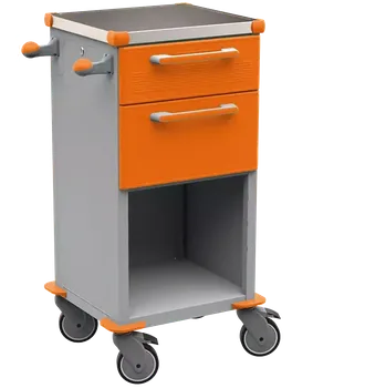 TINY 150 N vozík zdravotnický, plast ABS, oranžová