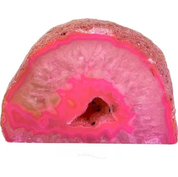 Přírodní kámen Růžový achát geoda s dutinou 128g (Brazílie)