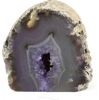 Přírodní kámen Achát fialový geoda 141g (Brazílie)