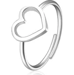 S'Agapõ Něžný otevřený prsten Srdce Click SCK90 + 2 měsíce na vrácení zboží