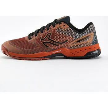 Pánská tenisová obuv ARTENGO Pánské tenisové boty na antuku Fast Pro Clay 40 KAŠTANOVÁ|ORANŽOVÁ|ČERNÁ