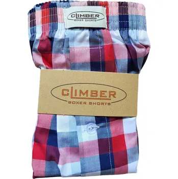 Trenýrky Climber 3100-CRV4 červené pánské popelínové trenýrky Barva: červená, Velikost: 2XL