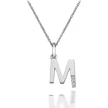 Hot Diamonds Náhrdelník Hot Diamonds Micro M Clasic DP413 (řetízek, přívěsek) + 2 měsíce na vrácení zboží