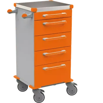 TINY 156 N vozík zdravotnický, plast ABS, oranžová