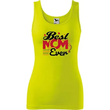 DOBRÝ TRIKO Dámské tílko s potiskem Best mom ever Velikost: S, Barva: Limetková