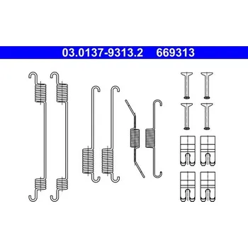 Brzdová čelist Sada příslušenství, brzdové čelisti ATE 03.0137-9313.2
