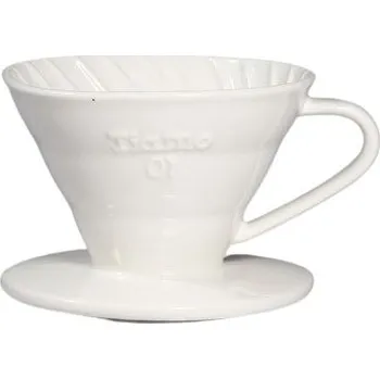 Moka konvice Tiamo dripper na kávu V01 bílý