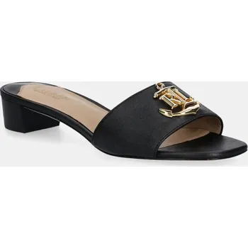 Dámské pantofle Kožené pantofle Lauren Ralph Lauren Fay Logo II 802959168001.001 černá 99X, EUR 40