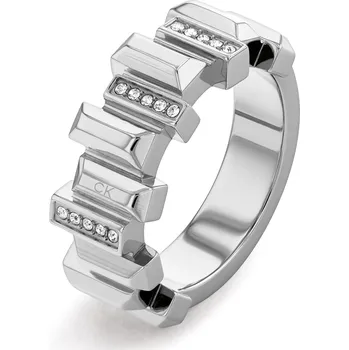 Prsten Calvin Klein Stylový ocelový prsten s krystaly Luster 35000322 52 mm + 2 měsíce na vrácení zboží