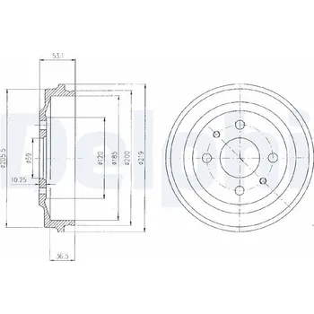 Brzdový buben Brzdový buben DELPHI BF136