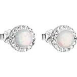 Evolution Group - Pavona Stříbrné náušnice s krystaly Preciosa 31217.1 white + 2 měsíce na vrácení zboží