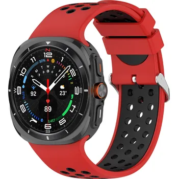 Chytré hodinky Dvojbarevný řemínek pro Samsung Galaxy Watch Ultra Barva: Červeno-Černý