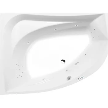 Stavební materiál TANYA L hydromasážní vana, 160x120x49cm, Highline Hydro, chrom