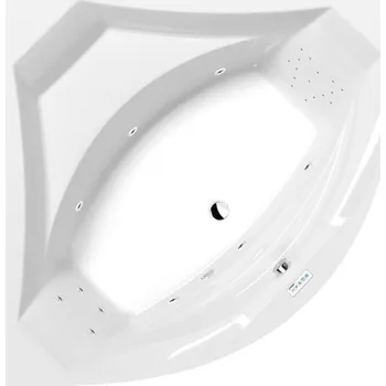 Vana ROSANA hydromasážní vana, 150x150x49cm, Highline Hydro, chrom