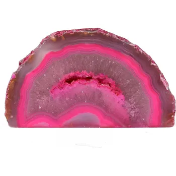 Přírodní kámen Růžový achát geoda s dutinou 168g (Brazílie)