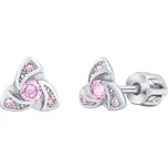 Silvego Něžné stříbrné náušnice s růžovými Brilliance Zirconia silvegob70497bdsp + 2 měsíce na vrácení zboží