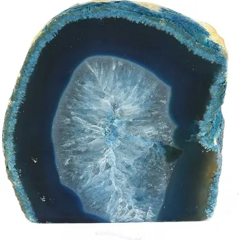 Přírodní kámen Modrý achát geoda 314g (Brazílie)