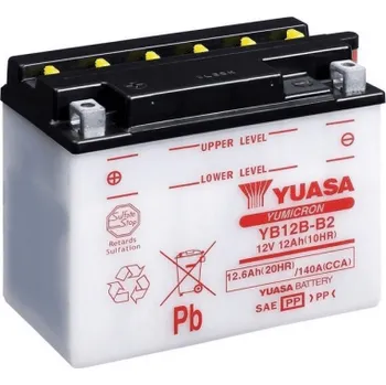 Motobaterie Yuasa Yumicron 12V, 11Ah, 140A, YB12B-B2
