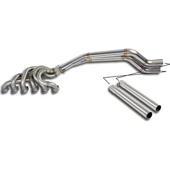 Střední díl výfuku Výfukové svody + spojovací trubky 100% nerezová ocel (pro vozy s levostranným řízením) Supersprint 041801